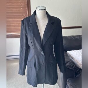 SHEIN Black Tailored Blazer with Notched Lapels